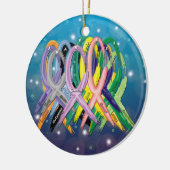 蟹座の認識度のリボン セラミックオーナメント (左)