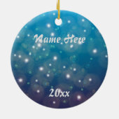 蟹座の認識度のリボン セラミックオーナメント (裏面)