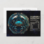 蟹座の誕生日ポストカード ポストカード (正面/裏面)