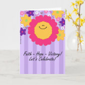 蟹座の赦免のお祝い カード (黄色い花)