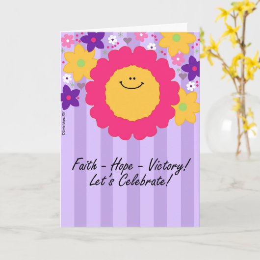 蟹座の赦免のお祝い カード (黄色い花)