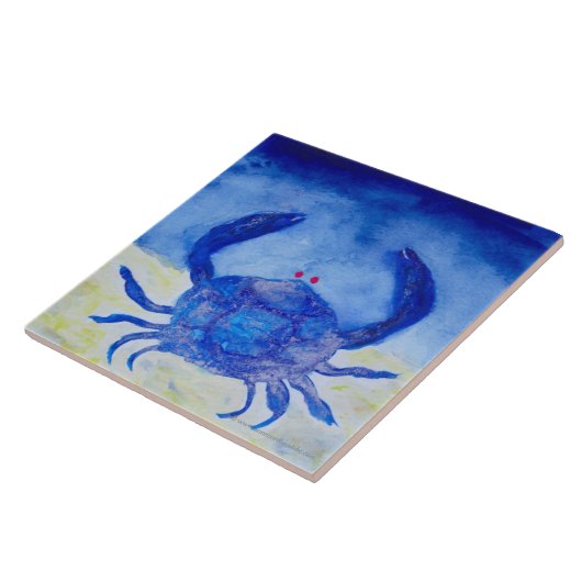 蟹座の青い(占星術の)十二宮図の記号 タイル (側面)