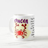 蟹座の(占星術の)十二宮図の印 コーヒーマグカップ (正面左)