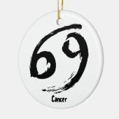 蟹座の(占星術の)十二宮図の印 セラミックオーナメント (左)