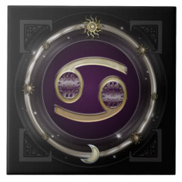 蟹座の(占星術の)十二宮図の印 タイル