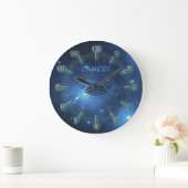 蟹座の(占星術の)十二宮図の印 ラージ壁時計 (ホーム)