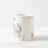 蟹座の(占星術の)十二宮図の水彩画の誕生日のマグ コーヒーマグカップ (中央)