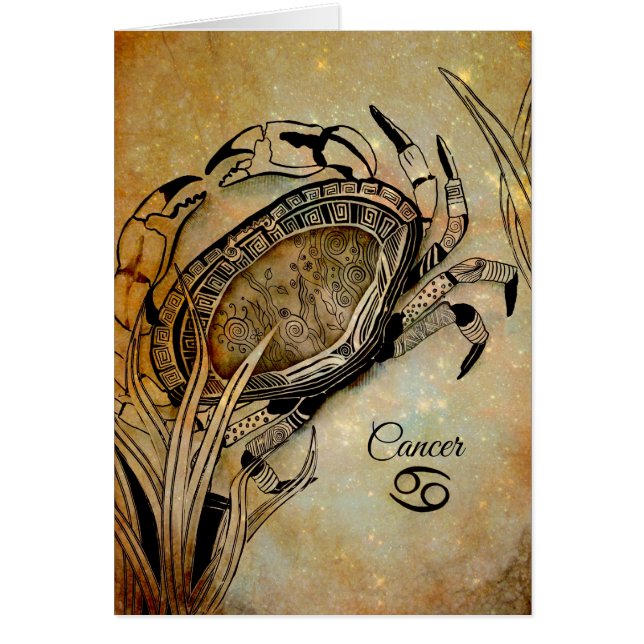 蟹座の(占星術の)十二宮図 (正面)