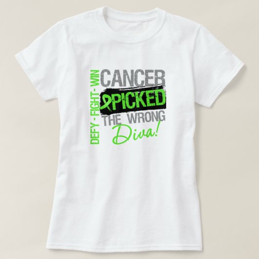 蟹座は間違った花型女性歌手の非Hodgkinsリンパ腫を選びました Tシャツ (デザイン正面)