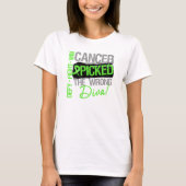 蟹座は間違った花型女性歌手の非Hodgkinsリンパ腫を選びました Tシャツ (正面)