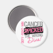 蟹座は間違った花型女性歌手-乳癌--を選びました マグネット (正面/裏面)