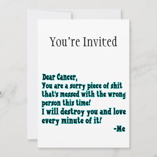 蟹座への手紙 招待状 (正面)