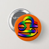 蟹座及び天秤座GLBT 缶バッジ (正面&裏面)