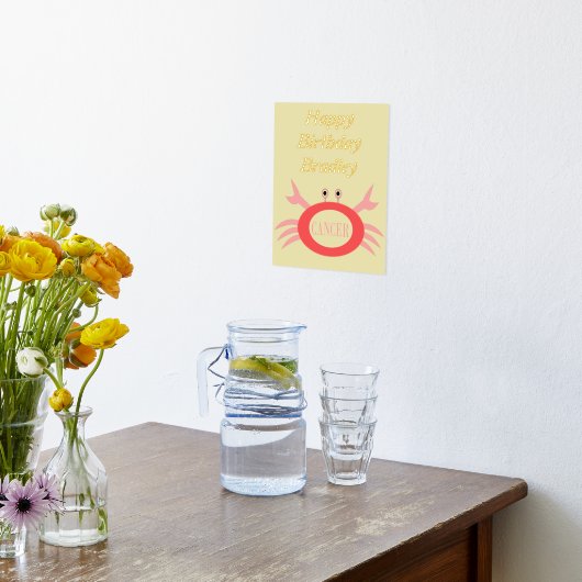 蟹座誕生日パーティー 箔ポスター (レイダウン (キッチン))