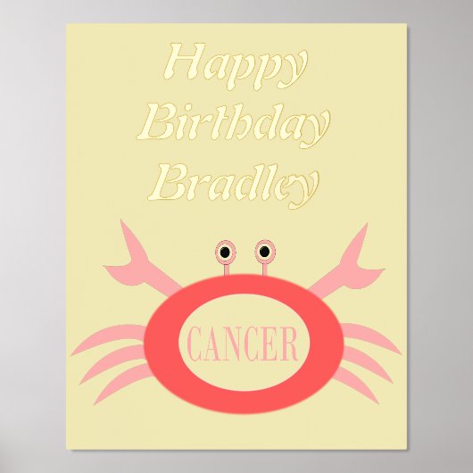 蟹座誕生日パーティー 箔ポスター (正面)