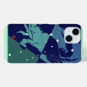蟹座 ヴィンテージ 占星術 黄道帯 Case-Mate iPhoneケース (裏面 (横))