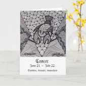 蟹座((占星術の)十二宮図の印) カード (黄色い花)