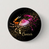 蟹座- (占星術の)十二宮図の印 缶バッジ (正面)