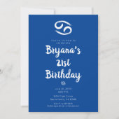 蟹座 占星術 6月 7月 誕生日パーティー 招待状 (正面)