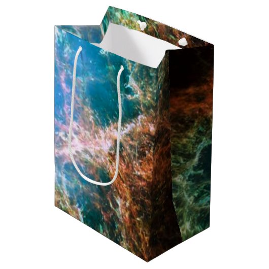 蟹星雲の宇宙天文学科学の写真 ミディアムペーパーバッグ (正面アングル)