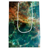 蟹星雲の宇宙天文学科学の写真 ミディアムペーパーバッグ (裏面)