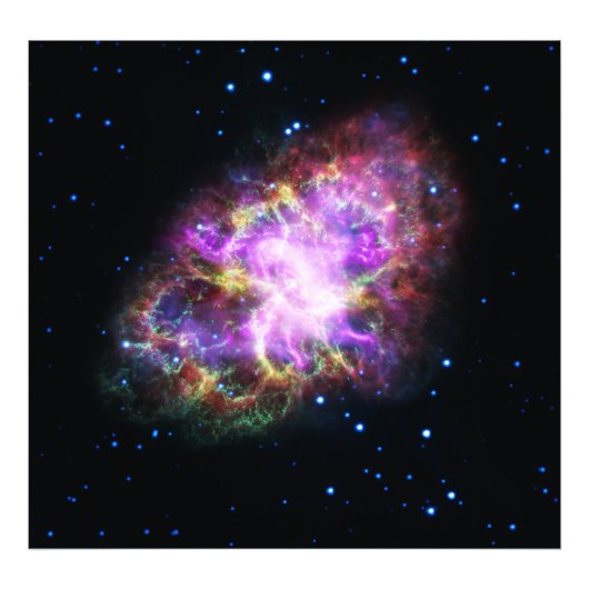 蟹星雲超新星残骸ハッブル合成 フォトプリント (正面)