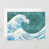 蟹素晴らし川の虹色の波 ポストカード (正面/裏面)