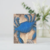 蟹、甲羅、網 ポストカード (スタンド正面)