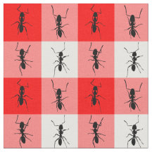 蟻のピクニック毛布の赤い白の点検