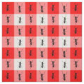 蟻のピクニック毛布の赤い白の点検 ファブリック (見本)