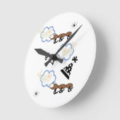 蟻の魚の雲の時計 ラウンド壁時計 (傾斜)