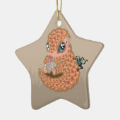 蟻を持つベビーのセンザンコウ セラミックオーナメント (左)