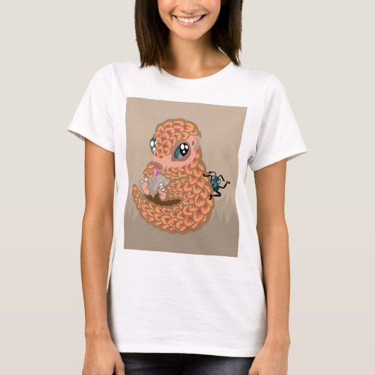 蟻を持つベビーのセンザンコウ Tシャツ (正面)