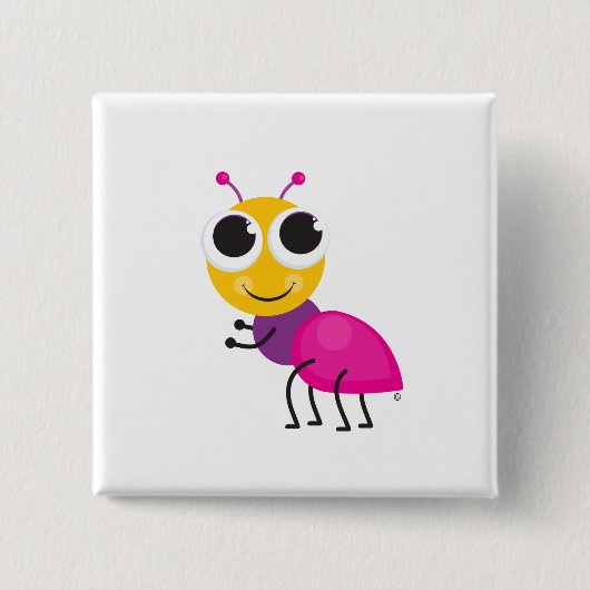 蟻ボタン 缶バッジ (正面)