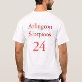 蠍のバスケットボールのティー Tシャツ (裏面)