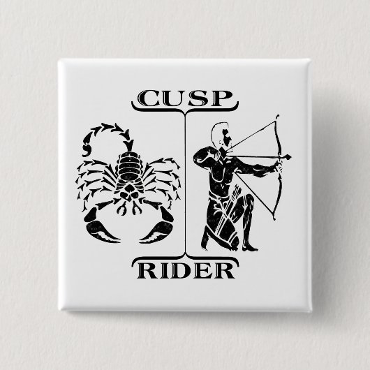 蠍座か射手座 缶バッジ (正面)