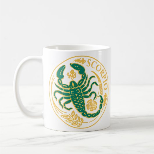蠍座のサイン コーヒーマグカップ (左)