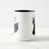 蠍座のダンシングガール 15oz ブラックリムマグ マグカップ (中央)