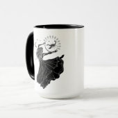 蠍座のダンシングガール 15oz ブラックリムマグ マグカップ (正面左)
