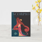 蠍座のノート カード (黄色い花)