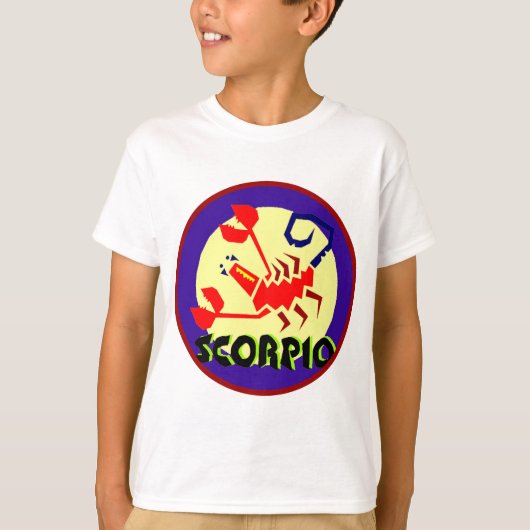 蠍座のバッジ Tシャツ (正面)