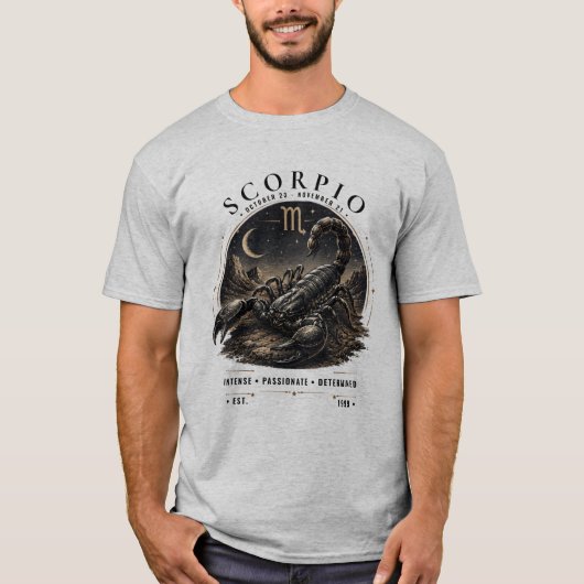 蠍座の動物のメンズTシャツ Tシャツ (正面)