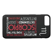 蠍座の占星術の単語のコラージュのiPhone 7の場合 Case-Mate iPhoneケース (裏面(横))