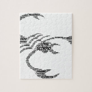 蠍座の占星術の(占星術の)十二宮図の印の単語の雲 ジグソーパズル