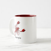 蠍座の印のコーヒー・マグ ツートーンマグカップ (正面左)
