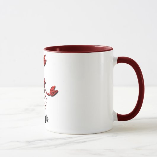 蠍座の印の陶磁器のコーヒー・マグ マグカップ (右)