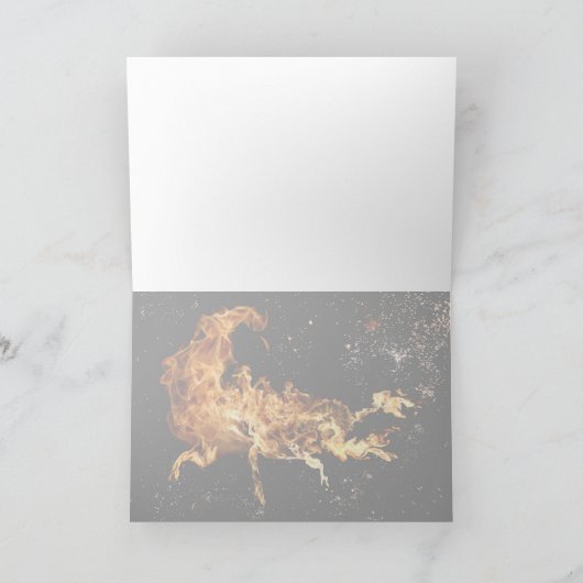 蠍座の挨拶状- (占星術の)十二宮図の記号 カード (内部)