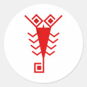 蠍座の星占いのサイン ラウンドシール (正面)