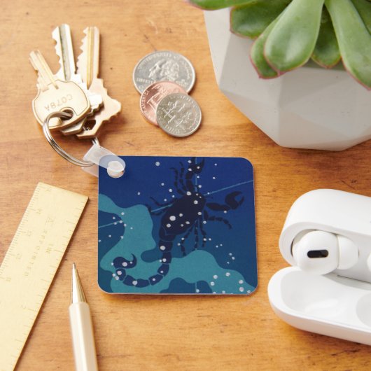 蠍座の星座、ヴィンテージ占星術 キーホルダー (デスク)