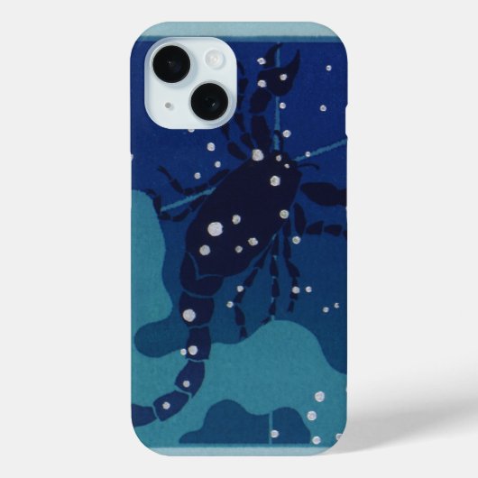 蠍座の星座、ヴィンテージ占星術 Case-Mate iPhoneケース (裏面)